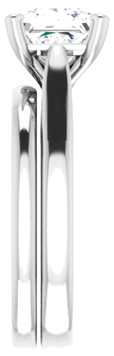 14K White 6.5 mm Square Engagement Ring Mounting (9)