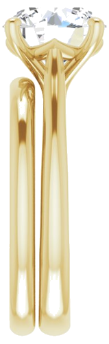 Sužadėtuvių Žiedas „Solitaire“ 585 Geltonojo Aukso Round 8.8mm (9)