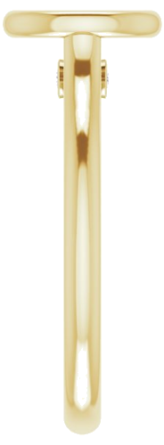 Sužadėtuvių Žiedas „Bezel-Set Accented“ 14k yellow gold Oval 7mm x 5mm (4)