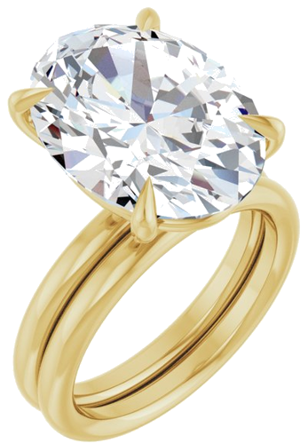 Sužadėtuvių Žiedas „Claw-Prong Solitaire“ 14k yellow gold Oval 16mm x 12mm (6)