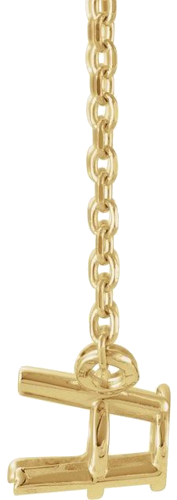 14K Yellow 7x5 mm Oval Solitaire 16-18  Necklace Mounting (2)