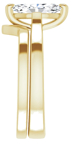 Sužadėtuvių Žiedas „Solitaire“ 585 Geltonojo Aukso Marquise 10mm x 5mm (9)