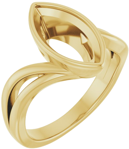 Sužadėtuvių Žiedas „Bezel-Set“ 14k yellow gold Marquise 13mm x 6.5mm (1)