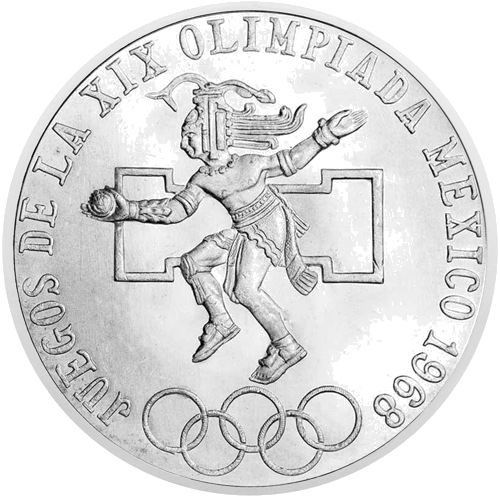 1968 Olympic Games Mexico 25 Pesos Silver Coin (2)