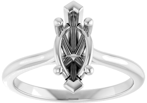 Sužadėtuvių Žiedas „Solitaire“ 14k white gold Marquise 10mm x 5mm (3)