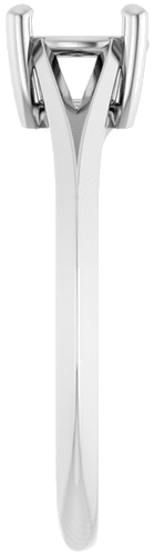 14K White 6.5 mm Round Solitaire Engagement Ring Mounting (4)