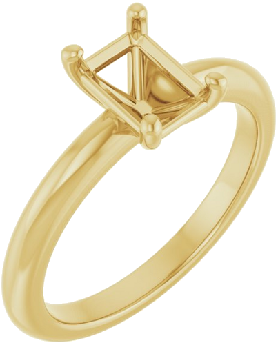 Sužadėtuvių Žiedas 14k yellow gold Emerald 7mm x 5mm (1)
