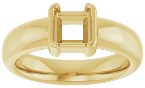 Sužadėtuvių Žiedas „Half-Bezel Solitaire“ 14k yellow gold Square 5.5mm (3)
