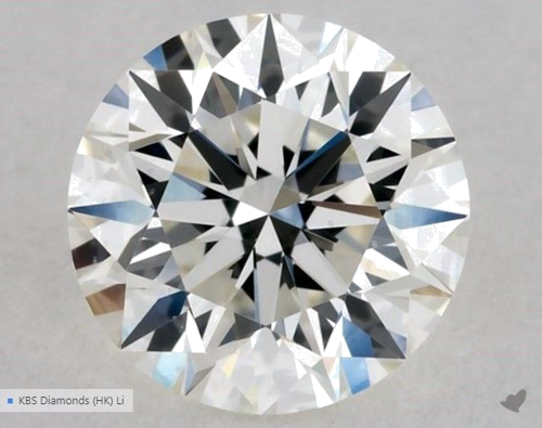 0.53 carat I-VS1 Excellent cut Natūralus Round Deimantas (1)