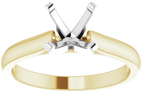 Sužadėtuvių Žiedas „Solitaire“ 14k yellow/white gold Round 7mm (1)