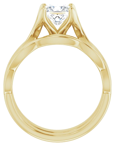 Sužadėtuvių Žiedas „Solitaire Rope“ 14k yellow gold Square 5.5mm (7)