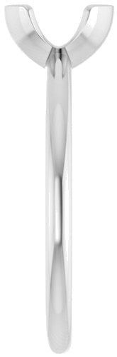 Sužadėtuvių Žiedas „Half-Bezel“ 14k white gold Round 6.5mm (4)