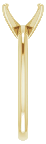 14K Yellow  7x5 mm Emerald Solitaire Engagement Ring Mounting (4)