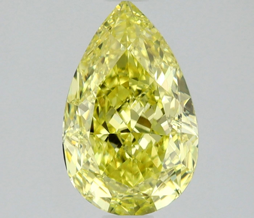0.9 carat Fancy Intense Yellow-VS2 Natūralus Pear Deimantas (1)