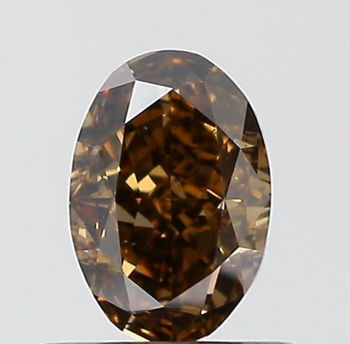 0.6 carat Fancy Dark Brown-SI1 Natūralus Oval Deimantas (1)
