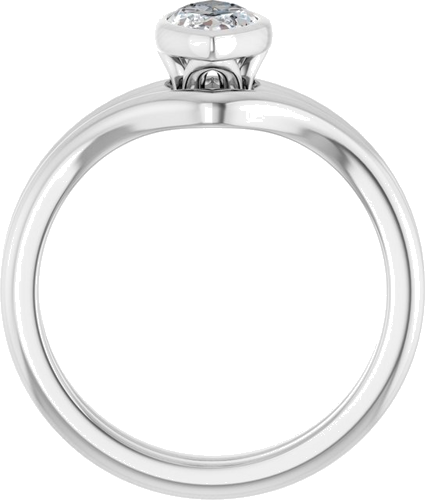 Sužadėtuvių Žiedas „Bezel-Set“ 14k white gold Marquise 9mm x 4.5mm (7)