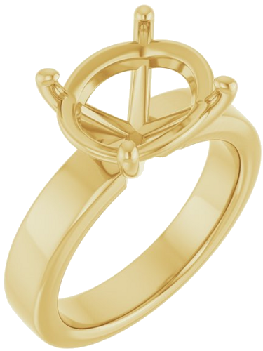 Sužadėtuvių Žiedas 14k yellow gold Oval 12mm x 10mm (1)