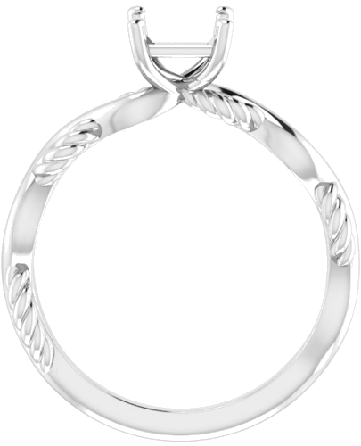 Sužadėtuvių Žiedas „Infinity-Inspired“ 585 Baltojo Aukso Square 5mm (2)