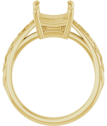 Sužadėtuvių Žiedas „Solitaire“ 14k yellow gold Emerald 10mm x 8mm (2)