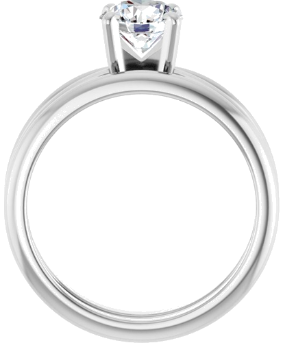 Sužadėtuvių Žiedas „Split Shank“ 585 Baltojo Aukso Round 6.5mm (7)