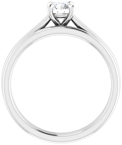 Sužadėtuvių Žiedas „Solitaire“ 585 Baltojo Aukso Round 4.8mm (7)