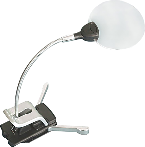 Dviejų lęšių pastatomas padidinimo stiklas su LED lempa 2,5x, 5x (1)