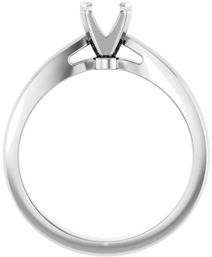 Sužadėtuvių Žiedas „Claw-Prong Solitaire“ 14k white gold Round 5.2mm (2)