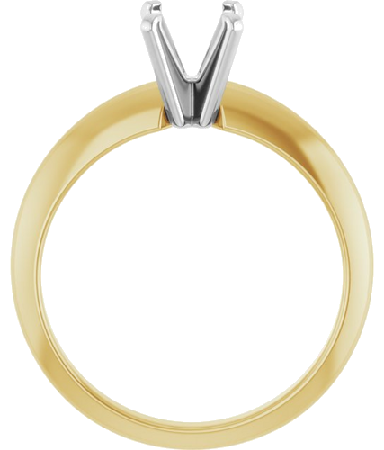 Sužadėtuvių Žiedas „Heavy Solitaire“ 585 Baltojo Ir Geltonojo Aukso Emerald 6.5mm x 5mm (2)