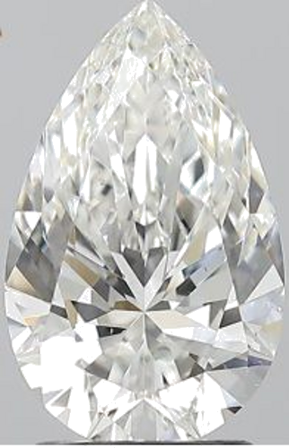 2.01 carat G-VS2 Natūralus Pear Deimantas (1)