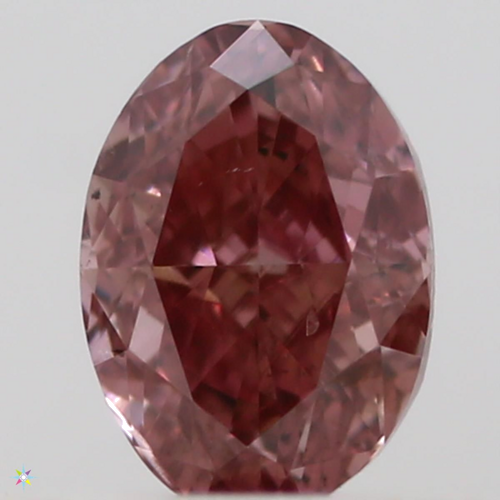 0.19 carat Fancy Intense Orangey Pink-SI1 Natūralus Oval Deimantas (1)