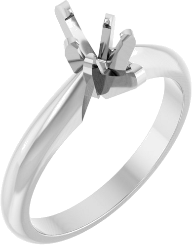 Sužadėtuvių Žiedas „Solitaire“ 14k white gold Marquise 7mm x 4mm (1)