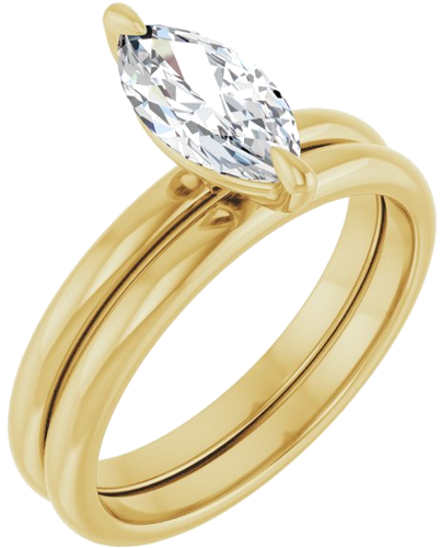 Sužadėtuvių Žiedas „Solitaire“ 10k yellow gold Marquise 10mm x 5mm (6)