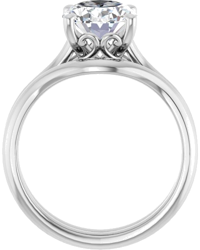 Sužadėtuvių Žiedas „Solitaire“ 950 Platinos Oval 10mm x 8mm (7)