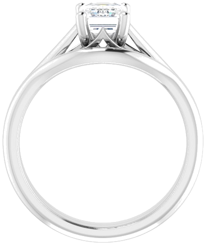 Sužadėtuvių Žiedas „Solitaire“ 585 Baltojo Aukso Emerald 7mm x 5mm (7)