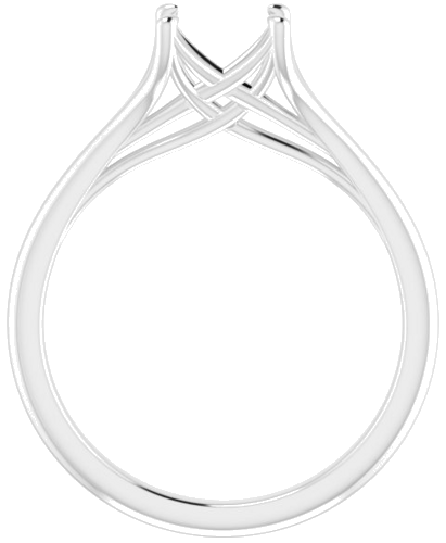 Sužadėtuvių Žiedas „Solitaire“ 14k white gold Round 6.5mm (2)