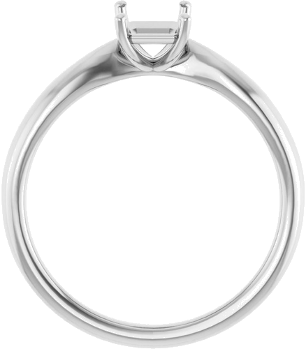 Sužadėtuvių Žiedas 14k white gold Emerald 7mm x 5mm (2)