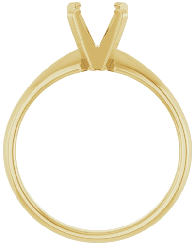 14K Yellow 6.0-6.6 mm Round Solitaire Engagement Ring Mounting (2)