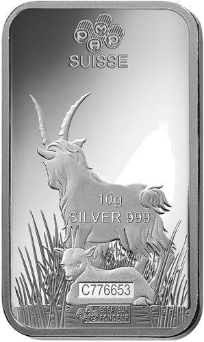 10 g kolekcijas investīciju sudraba stienis 2015 Kazas gads Lunar PAMP (4)