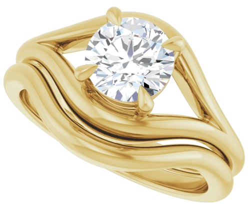 Sužadėtuvių Žiedas „Claw-Prong Solitaire“ 14k yellow gold Round 6.5mm (10)