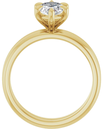 Sužadėtuvių Žiedas „Claw-Prong“ 10k yellow gold Marquise 12mm x 6mm (7)