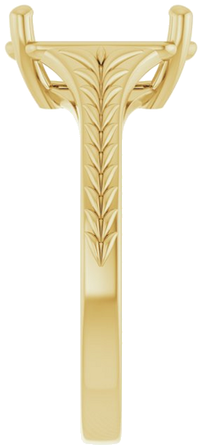 Sužadėtuvių Žiedas „Solitaire“ 14k yellow gold Emerald 9mm x 7mm (4)