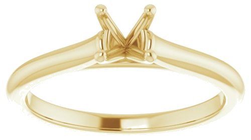 Sužadėtuvių Žiedas „Solitaire“ 585 Geltonojo Aukso Round 4.8mm (3)