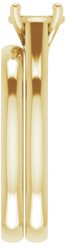 14K Yellow 6.5 mm Round Solitaire Engagement Ring Mounting (9)