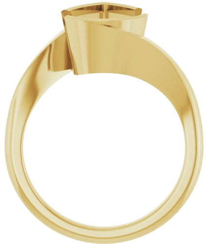 Sužadėtuvių Žiedas „Half-Bezel Solitaire“ 14k yellow gold Pear 12mm x 8mm (2)