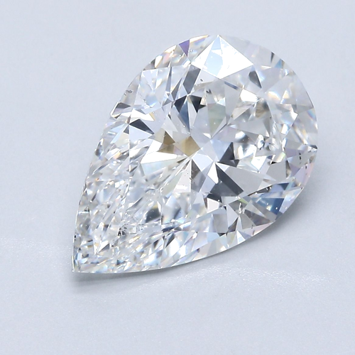 4.09 carat E-SI1 Natūralus Pear Deimantas (1)