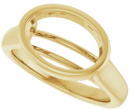 Sužadėtuvių Žiedas „Bezel-Set Solitaire“ 14k yellow gold Oval 11.5mm x 8mm (5)