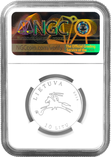 2014 Cinema Lithuania 10 litas silver coin PF 69 ULTRA CAMEO (2)