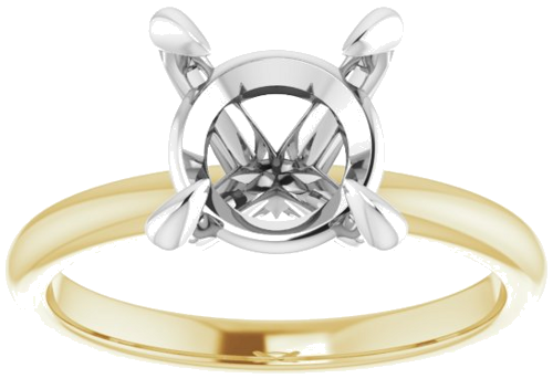 Sužadėtuvių Žiedas „Solitaire“ 18k yellow/white gold Round 8.8mm (3)