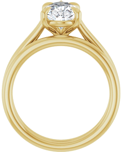Sužadėtuvių Žiedas „Claw-Pong“ 14k yellow gold Pear 11.5mm x 7mm (7)