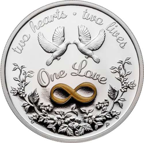 1 oz Two Hearts - Two Lives - One Love 2023 Silver Coin (1)